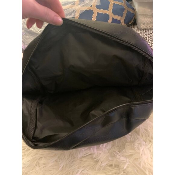 Vegan PU Leather Black Backpack Travel Bag - Picture 8 of 8